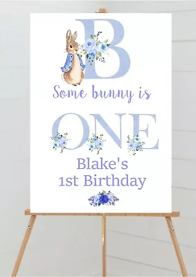 Personalised Peter Rabbit Party Christening Baby Shower Welcome Table Sign • £4.99