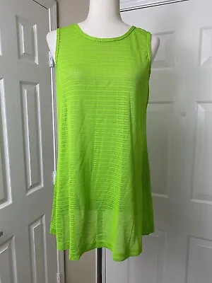 La Blanca Womens Swim Cover Up Dress Size Large Neon Green Sleeveless • $12.87