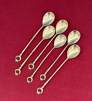 Set Of Six 800 Silver Demitasse Spoons • $49