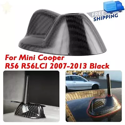 Black Carbon Fiber Roof Antenna Cover For Mini Cooper R56 R56LCI 2007-2013 • $24.99