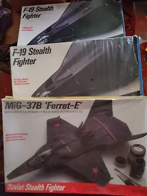 Two F-19 & One MiG 37B Stealth Models • $46