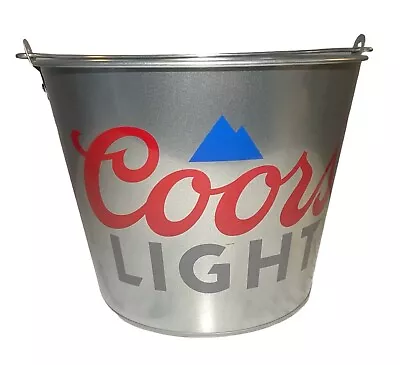 Coors Light 5 Quart Metal Ice Bucket | New & Free Shipping • $22.95