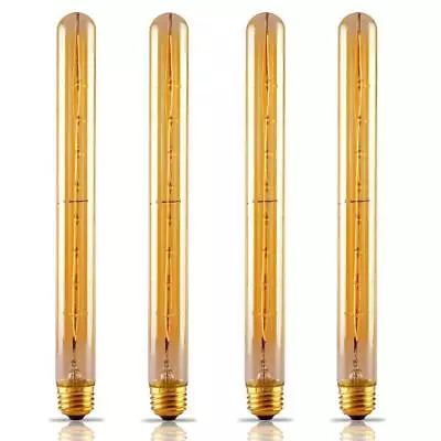 Huibona Edison Light Bulb 40 Watt T300 Long Tube Edison Vintage Filament Bulbs • $28.85