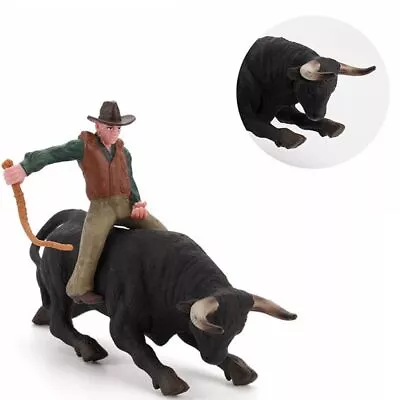 Character Model Collectible Animal Toys Rodeo Bull PVC Model Bull Rider • $18.67