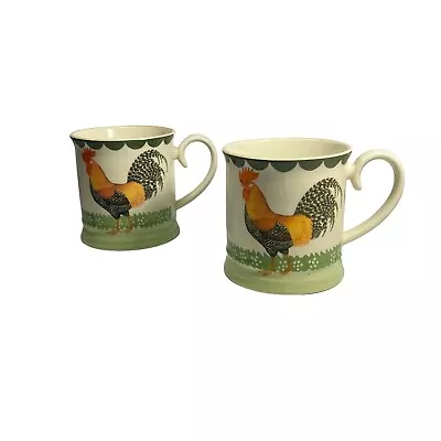 Fairmont And Main Cockerel Set Of  Mugs X 2 County Style Cottage Core • £12.99