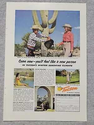 1951 Magazine Advertisement Page Tucson Arizona Tourism Vacation Travel Print Ad • $8.99