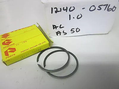 Suzuki AS50 AC50 Nos 2nd Over  (1.0) Piston Ring Set 1968-70 • $11.99