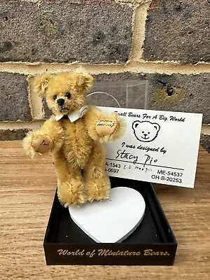 World Of Miniature Bears  Paul  Mini Bear - By Stacey Pio . Box And Cert. • £10.50