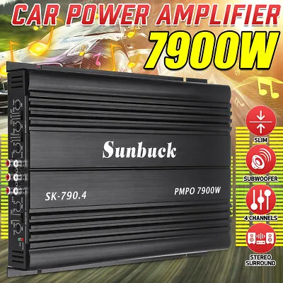 7900W 4 Channel Amp Car Amplifier Stereo Audio Speaker Car Stereo Amplifier NEW • $51.99