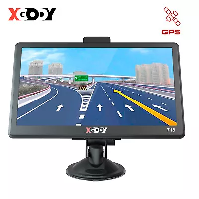 XGODY 7'' Sat Nav Truck GPS Navigation For Lorry HGV 2023 UK & EU Lifetime Maps • £50.99