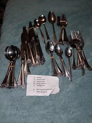 Ecko Classic Crest Silverware 51 Piece Lot Japanese STAINLESS STEEL • $17.49