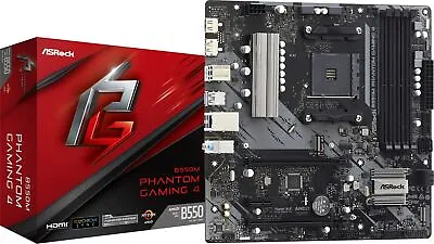 £93.32 • Buy ASRock B550M Phantom Gaming 4 MATX Motherboard For AMD AM4 CPUs