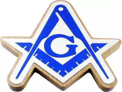 Freemason Masonic Wall Plaque Wood Shield Wall Plaque Office Decor  • $55