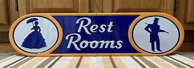 Sunoco Rest Room Sign Bathroom Men Women Gas Oil Garage Vintage Style Wall Decor • $55