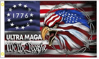 3x5 Ultra Maga We The People 1776 Trump 2024 Patriotic Eagle Flag Banner 100d • $12.88