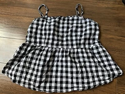 Black & White Checkered Tank Top Size S Small Super Cute! Perfect Condition • $5