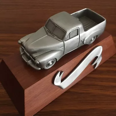 Holden Classic Model FX Pewter Vintage Car On Wooden Base • $49.90