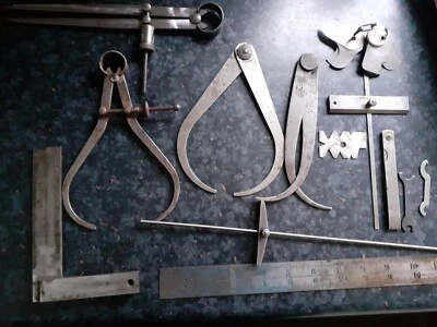 £35 • Buy British Manual Inspection Kit Job Lot Inside Calipers Rule Measuring Tools 1 Pc