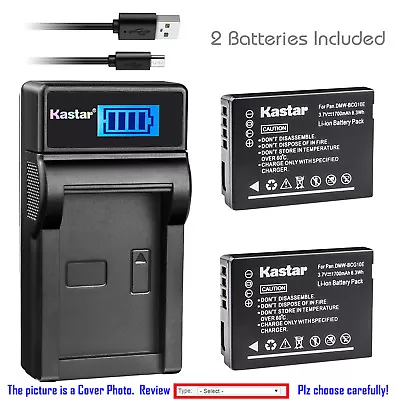 Kastar Battery LCD USB Charger For Panasonic DMW-BCG10 Panasonic Lumix DMC-ZS20 • $27.59