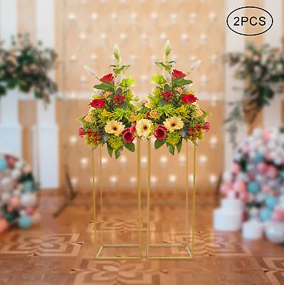 Metal Flower Rack Vase Stand Prop Art Geometric Column Wedding Party Decoration • $33.01