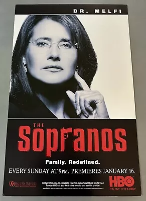 Sopranos Dr. Melfi HBO 21x33 Thick Cardboard Poster Original • $24