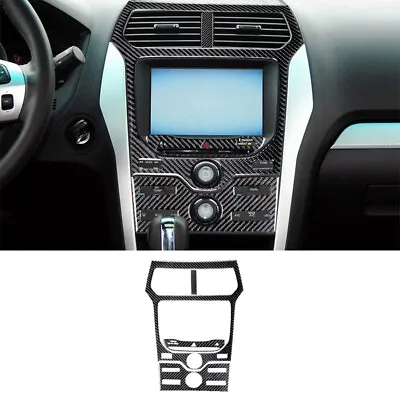 $58.91 • Buy 4Pcs For 2011-14 Ford Explorer Carbon Fiber Interior Central Console Cover Trim