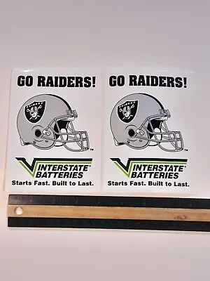 Lot Of 2 Vintage Nfl Oakland  Go Raiders  Interstate Batteries Stickers • $4.99