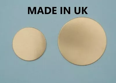 BRASS Metal Blanks Round Disc 0.9mm Thick Choose 8mm - 108mmØ Deburred UK MADE • £2.35