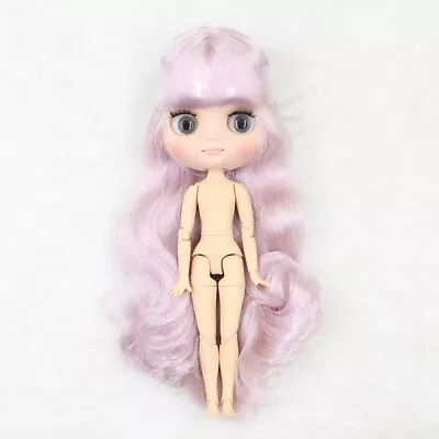 New 8  Takara Middle Blythe Factory Nude Doll Joints Body Long Light Purple Hair • $71.99