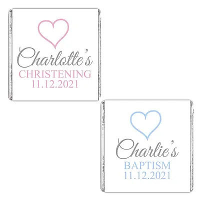 £10.75 • Buy Personalised Chocolate Neapolitan Square Baptism Christening Thank Gifts Favours