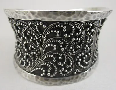 $250 • Buy Gorgeous Lois Hill Sterling Silver Beadwork Cuff Bracelet - 62.5 Grams