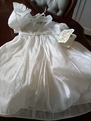 Gorgeous Couche Tot Designer Christening Dress And Hat Months New9-12 • £20