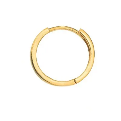 Men's 14K Real Gold Square Tubular Huggie Hoops Single Earring 2x11mm (1/2 Pair) • $57.70