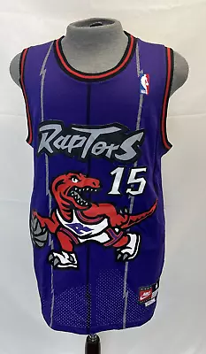 Vintage NBA Toronto Raptors Jersey Authentic Nike Vince Carter #15 Size M Chrty • $55