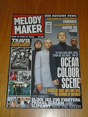 Melody Maker 2000 March 15-21 Ocean Colour Scene Travis Embrace Blink 182 • £7.99