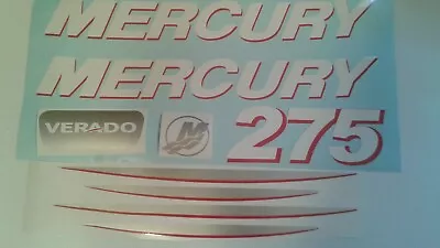 $89.99 • Buy Mercury VERADO Outboard Decals 275 Hp, Complete Kit  Marine Vinyl 225  250  275