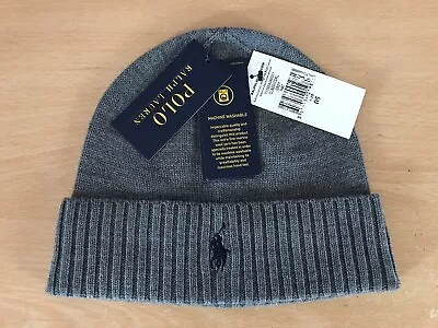 Polo Ralph Lauren - Grey - Merino Wool Beanie Hat  - New With Tags • £35