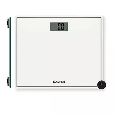 Salter Glass Electronic Digital Bathroom Scale White (Open Box) • £12.99
