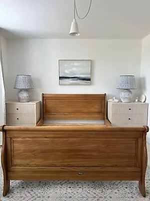 Myers Solid Pine Sleigh Bed King Size • £295