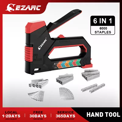 EZARC Staple Gun Heavy Duty 6 In 1 Manual Brad Nailer With 6000 Count Staples • $29.99