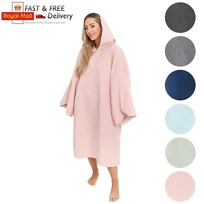 £17.99 • Buy Hooded Towel Poncho Adult Absorbent Dry Beach Swim Bath Changing Robe UK