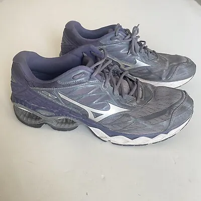 Mizuno Wave Creation 20 Graphite Cool Blue Running Shoes Mens Size 13 No Insoles • $55