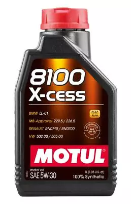 Motul Synthetic Engine Oil 8100 5W30 X-CESS 1L • $154.56