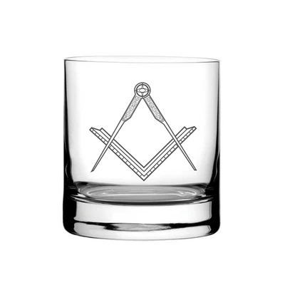 £16.95 • Buy MASONIC LOGO TUMBLER GLASS Masons Award Trophy Gift SELECT YOUR DESIGN