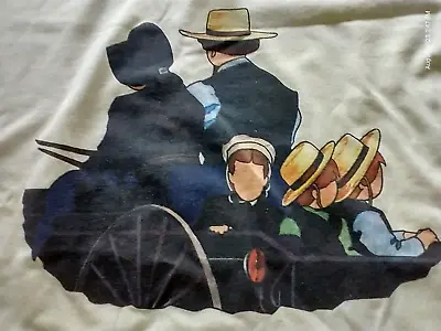 Vintage Amish Mennonite Country BEIGE MEDIUM  T-Shirt Lancaster Pa • $7.48