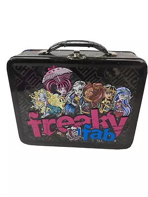 Monster High Freaky Fab Embossed Tin Lunch Box Small 7.5  X 6  • $11.90