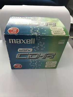 £9.99 • Buy 10x Maxell CD-R 700mb 80Min 52x Data Audio Disc Blank  Discs 10 Pack New Sealed