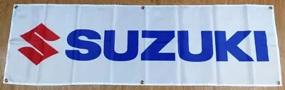 Banner Suzuki Flag Sign Motocross Yamaha Racing Garage Bike Honda Moto Kawaskai • $14.99