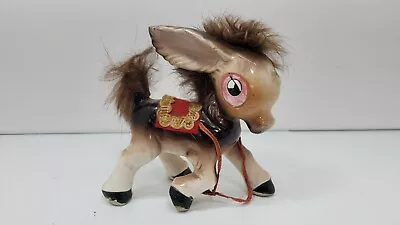 Donkey W/ Fur Figurine Vintage Ceramic Made In Japan • $19.67