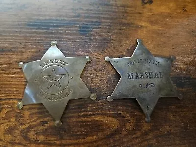 Old Western Brass US Deputy Marshal Badges • $6.95